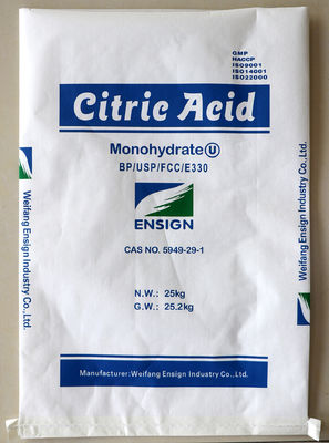 Ácido cítrico monohidrato branco inodoro USP CAS 5949-29-1