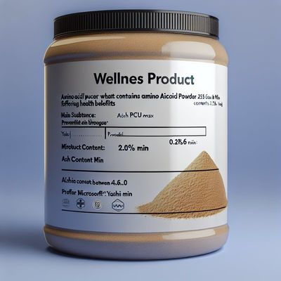 Levedura 25CFU/g Max Aminoácidos em pó para pH ótimo 4,0-6,0 Benefícios para o equilíbrio e a saúde Cinzas 0,2% Min