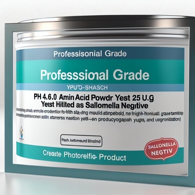Pó de Aminoácidos pH 4.0-6.0 com Levedura 25UFC/g Máx. Salmonella Negativo Grau Profissional
