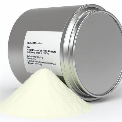 Água branca a amarelo claro em pó ASSAY 90% Min. Total de colonizante 1000 CFU/g Max.